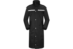 iCreek Raincoat Waterproof Long Rain Jacket Lightweight Rainwear Reflective with Packable Hood for Men Women Adults