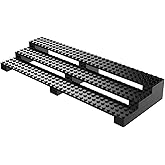 popbricks Brick Minifigure Display Case &ndash; 3-Tier Display Stand for LEGO Minifigures &ndash; Holds 35 Figures &ndash; Black Organizer Shelf for Collectors | Great Gift for Minifigure Lovers