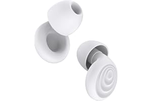 STEZHOU Ear Plugs for Sleeping Noise Reduction, Reuseable High Fidelity Earplugs, Concerts, Focus, Travel, Work, High Fidelity – 8 Eartips – Flexible Soft-Touch White