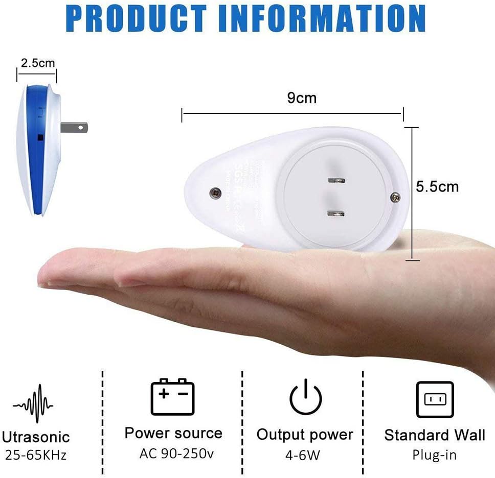Ultrasonic Pest Repeller 6 Pack, 2020 Upgrade Plug in Pest Control, Best Indoor Repellent for Children and Pets Safe, Electronic Pest Control, Mosquito, Mouse, Cockroaches, Rats, Bug, Spider, Ant : Garden & Outdoor