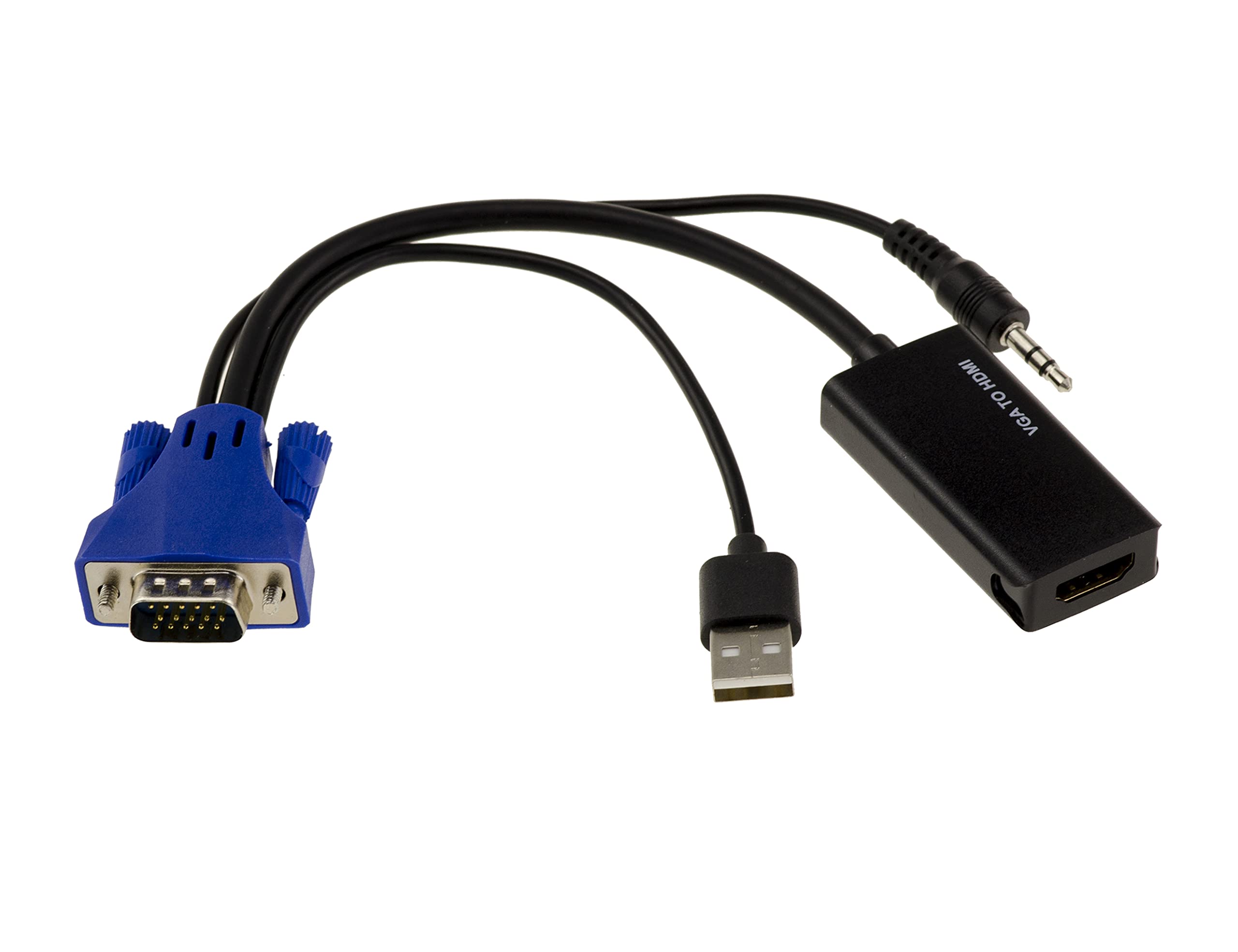 KALEA-INFORMATIQUE VGA to HDMI video converter to use an HDMI screen on a PC VGA output. With sound output