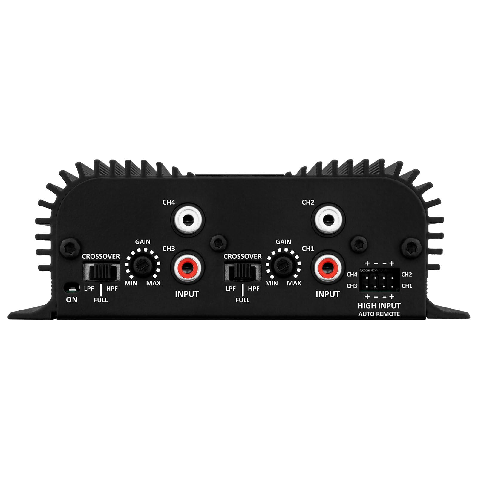 Taramps TS 400x4 Black with Automatic High Level Input 400 watts RMS 4 Channels Full Range Car Audio Amplifier RCA Input Class D 2 Bridged Channels Multichannel Amplifier System