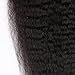 Meodi Hair Brazilian Human Hair Italian Coarse Yaki Lace Closure Kinky Straight Bleached Knots with Baby Hair Natural Color Can be Dyed (8inch free part)