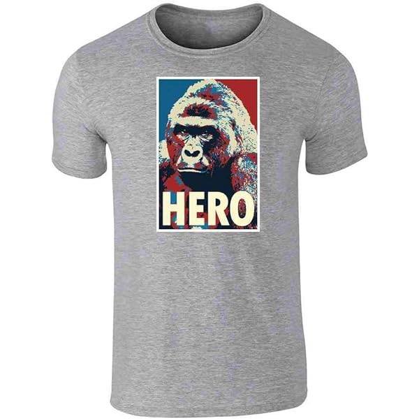 Shirt Maker Novelty Short O Neck Mens Gorilla Face T Shirt Huge Majestic Gorilla Harambe Tee - Foto 7