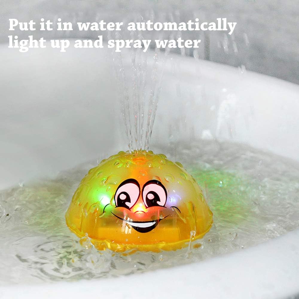 light up water spray bath toy