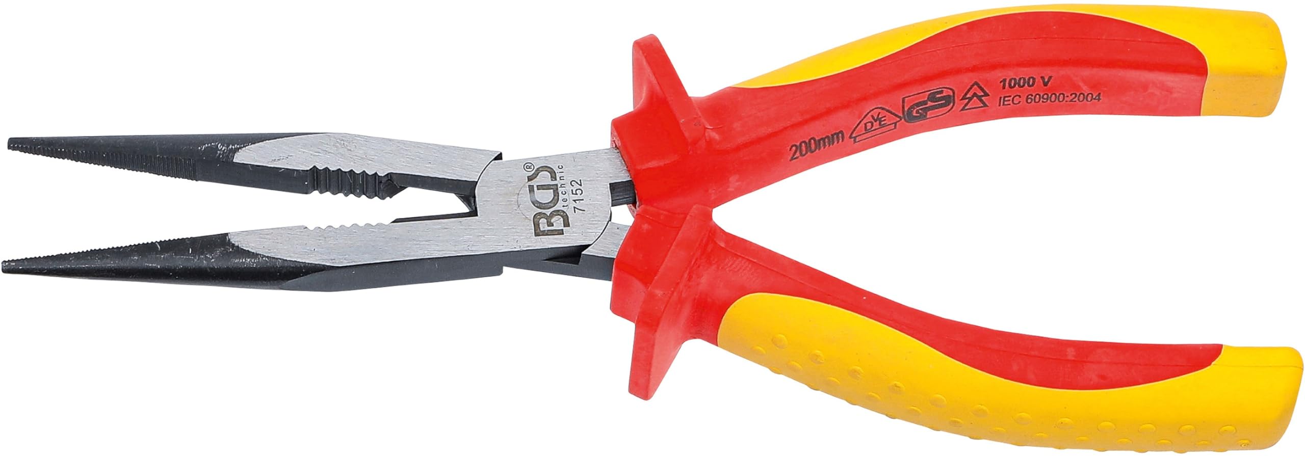 BGS 7152 | VDE Long Nose Pliers | 200 mm