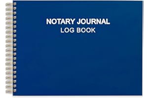 Tuun Fuplan Notary Journal Log Book, 10"x7", spiral bound Notary Journal, Hardcover, Notary Supplies, 100gsm Thick Paper, Blue