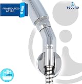 tecuro 1/2 Inch Brass Shower Elbow Chrome 22.5 Degree Tilt Handheld Shower view 4