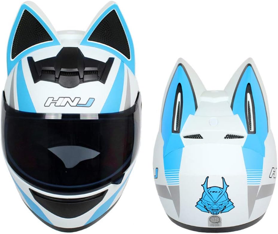 Personalized Design Front Flip Casque De Moto Hommes Et Femmes Adultes Jonist Mignon Creative Casque De Moto Avec Loreille De Chat Dot Cee 5 L Vetements De Protection Casques Motocross