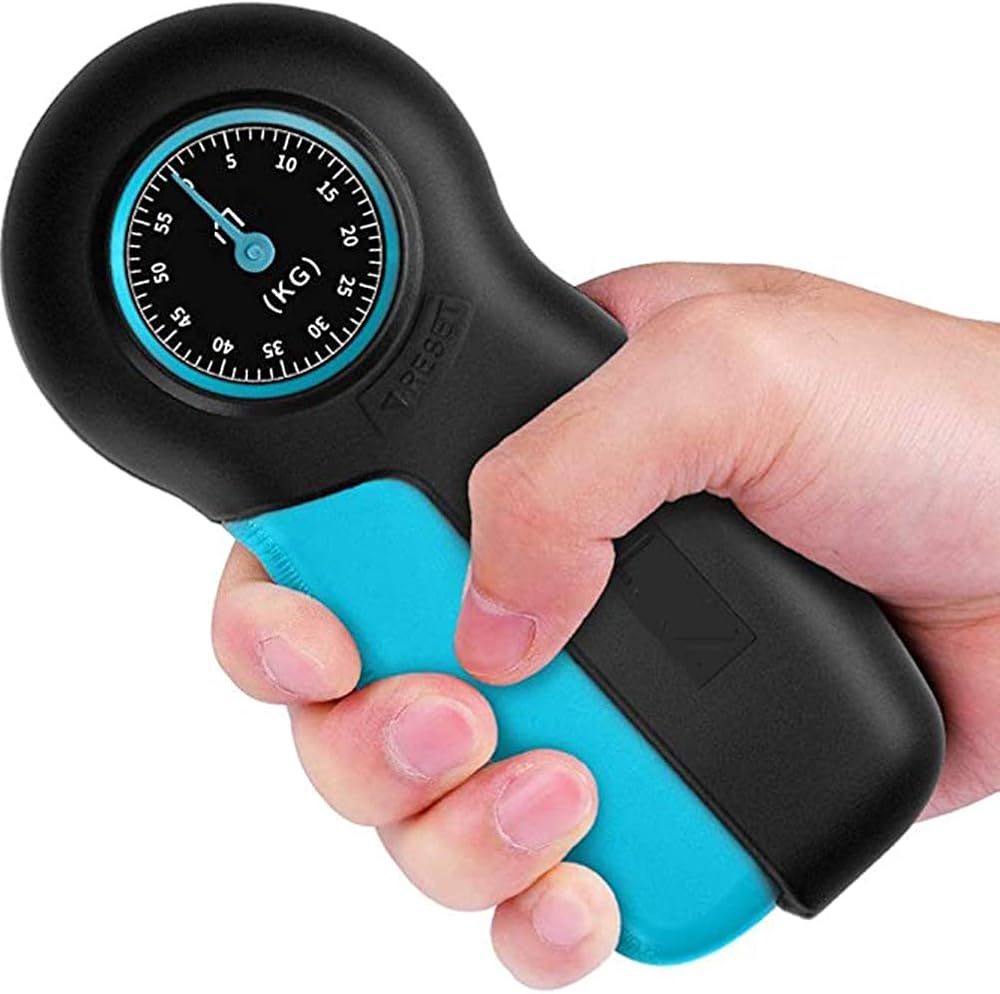 Junxcj Digital Hand Dynamometer 55kg Mechanical Grip Strength Meter Portable