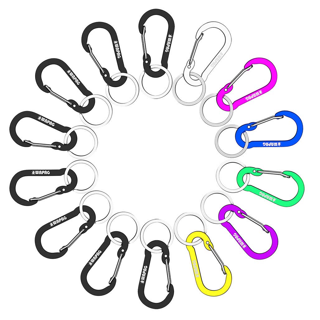 Carabiner Keyring 5cm / 2 inch mini Carabiner Clip Aluminum Small Carabiner for Key Backpack Hiking Running Camping Accessories (14Color)