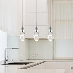 JoollySun Crystal Pendant Light Fixtures: Chrome
