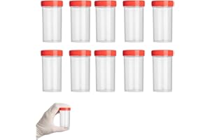 10-Pack 60ml Medical Cups with Screw-On Lids – Leak-Proof, Multipurpose Sample Containers for Liquids, Soil, Paint, and More