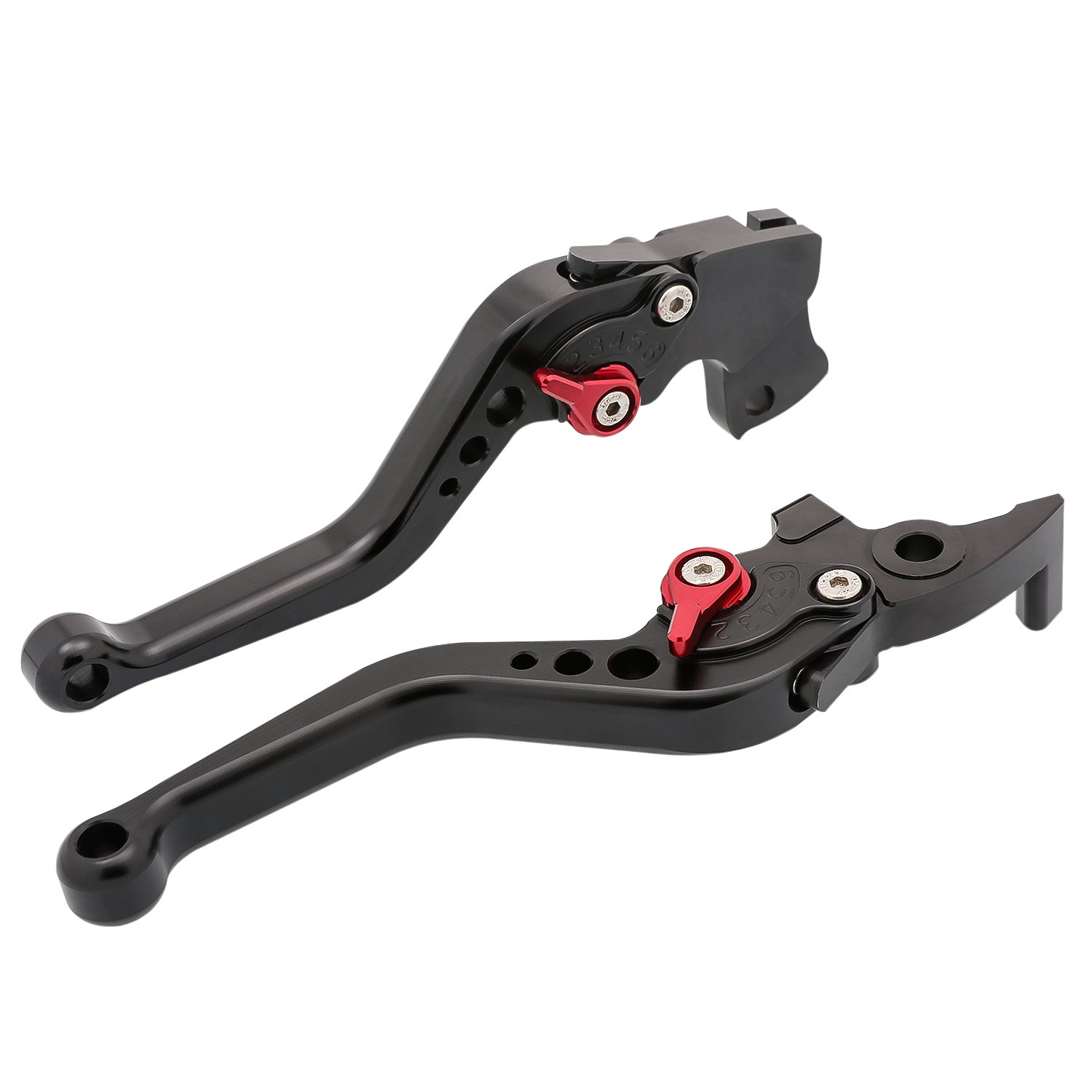Motorcycle Short Brake Clutch Levers CNC Adjustable Aluminum for 125 Duke 200 Duke 390 Duke 2012-2015 a pair(KTM-R/KTM-L) SPL097