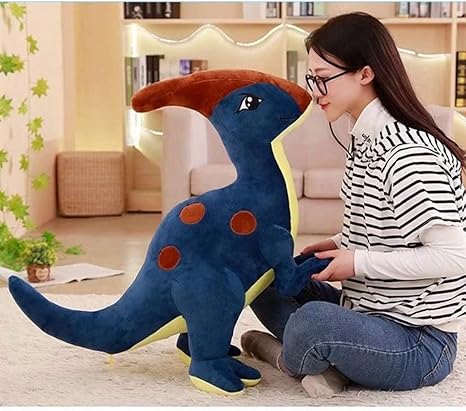 Amazon Co Jp ぬいぐるみ恐竜 恐竜 95cm おもちゃ 動物のおもちゃ かわいい トリケラトプスぬいぐるみ 人形 おもちゃ パラサウロロフス 子供 愛らしいギフト ブルー 幼稚園 店舗飾り インテリア 添い寝 枕 かわいい おもちゃ 子供ぬいぐるみ ホーム キッチン
