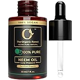 100% Pure and Natural Cold Pressed Neem Oil | Skin & Hair Care & Soap Making | Multi-Purpose Moisturizing and Hydrating Carrier Oil