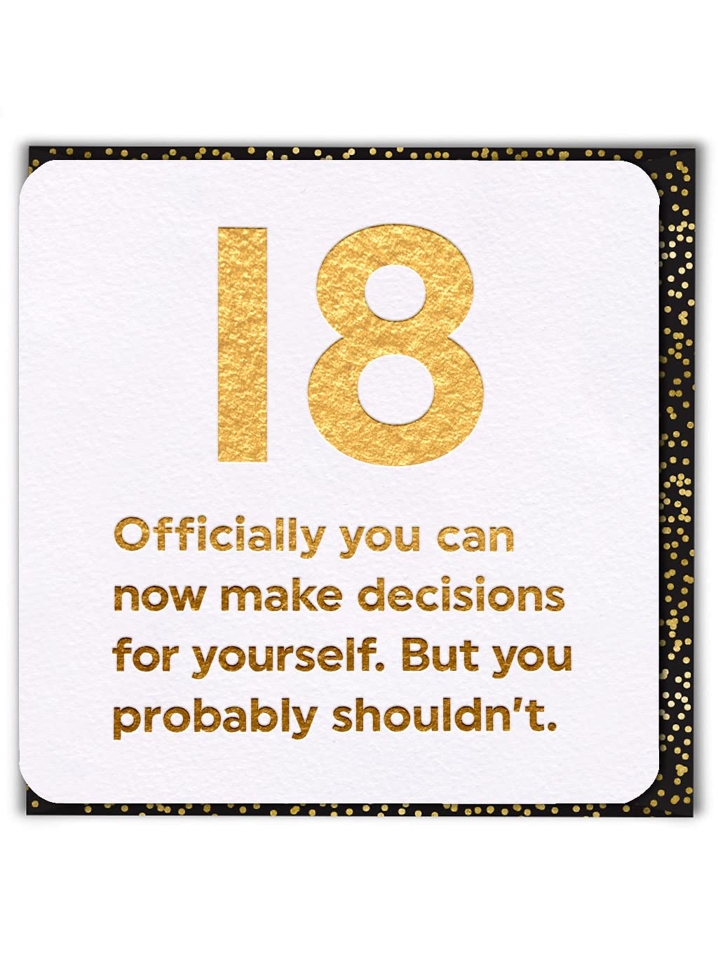 Brainbox Candy - Age 18th Funny Humorous Happy Birthday Card - '18 Decisions' - Perfect For Grandson Grandaughter Mate Him Her Boyfriend Girlfriend Partner Son Niece Nephew