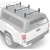 AA-Racks Model DX36 Universal Pickup Truck Cap &amp; Topper 3 Bar Ladder Roof Van Rack System Adjustable Steel Cross Bars - Sandy Black