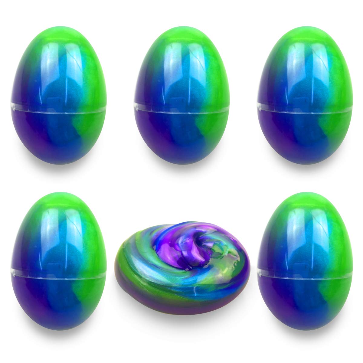 Anditoy 5 Pack Slime Eggs Stress Relief Toys Easter Eggs for Kids Boys Girls Easter Basket Stuffers Gifts Party Favors