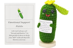qyqkfly Mini Cute Funny Positive Life Potato Tomato Eggplant Onion Cute Animals Creative Knitted Holding Card Crochet Birthday Christmas Girls Gift Party Decor