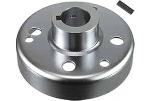 JOIQEXJ Brake Drum 4" with 1" Bore Live Axle Keyway Hub for Go Karts Mini Bikes