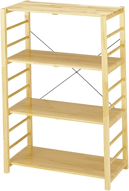 Amazon オープンラック 本収納 木製 フリーラック4段 K E オープンシェルフ ラック 通販