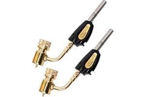 QINGYJ Turbo Torch Tips, Self Lighting, Gas Self Electronic Ignition Turbo Torch Regulator Brazing Soldering Welding Plumbing Gun