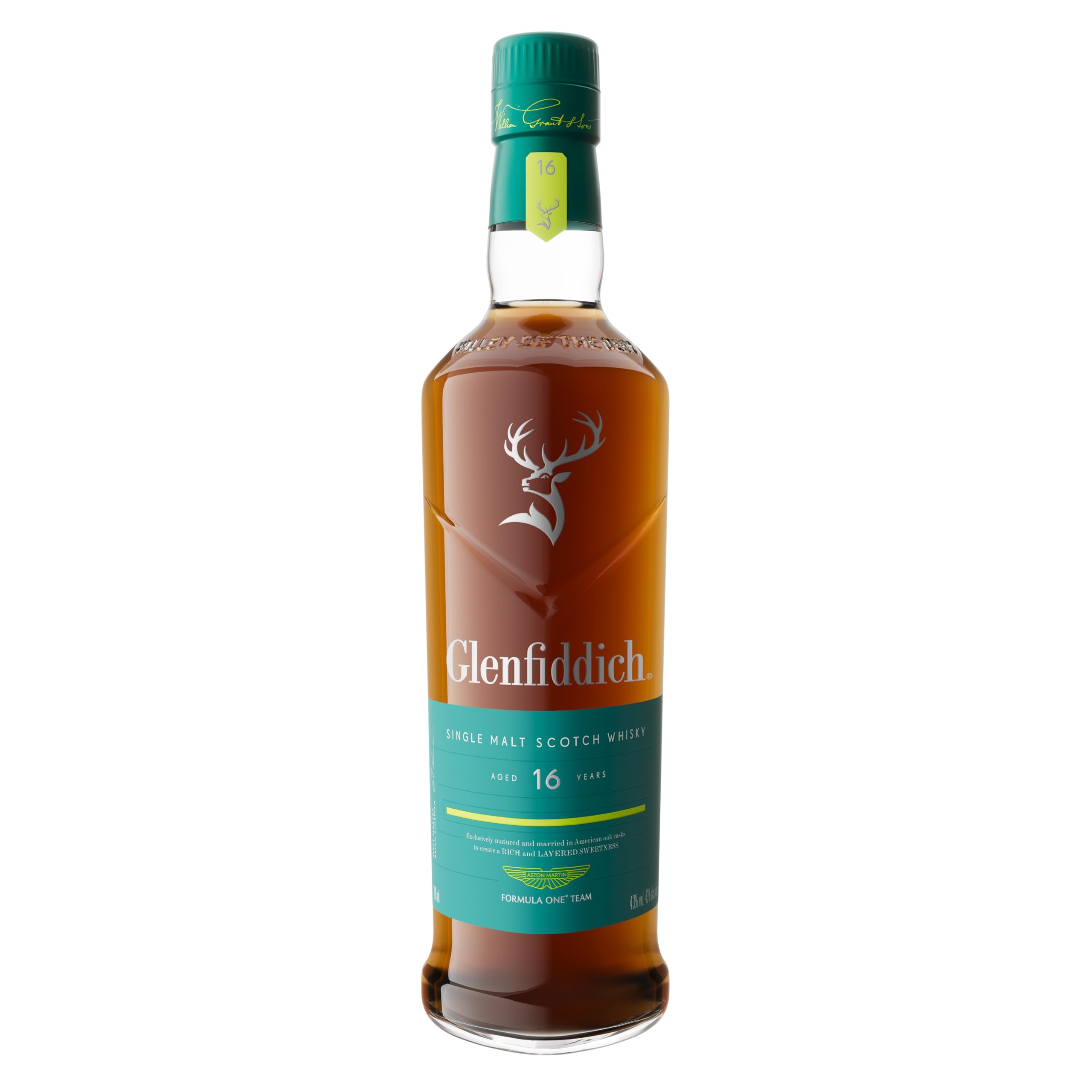 GLENFIDDICH Single Malt Scotch Whisky 16 Jahre, 70 cl – Limited Edition | Vollmundig & komplex | Gereift in amerikanischen Eichenfässern | Aston Martin F1® Partnerschaft | 43% vol 4
