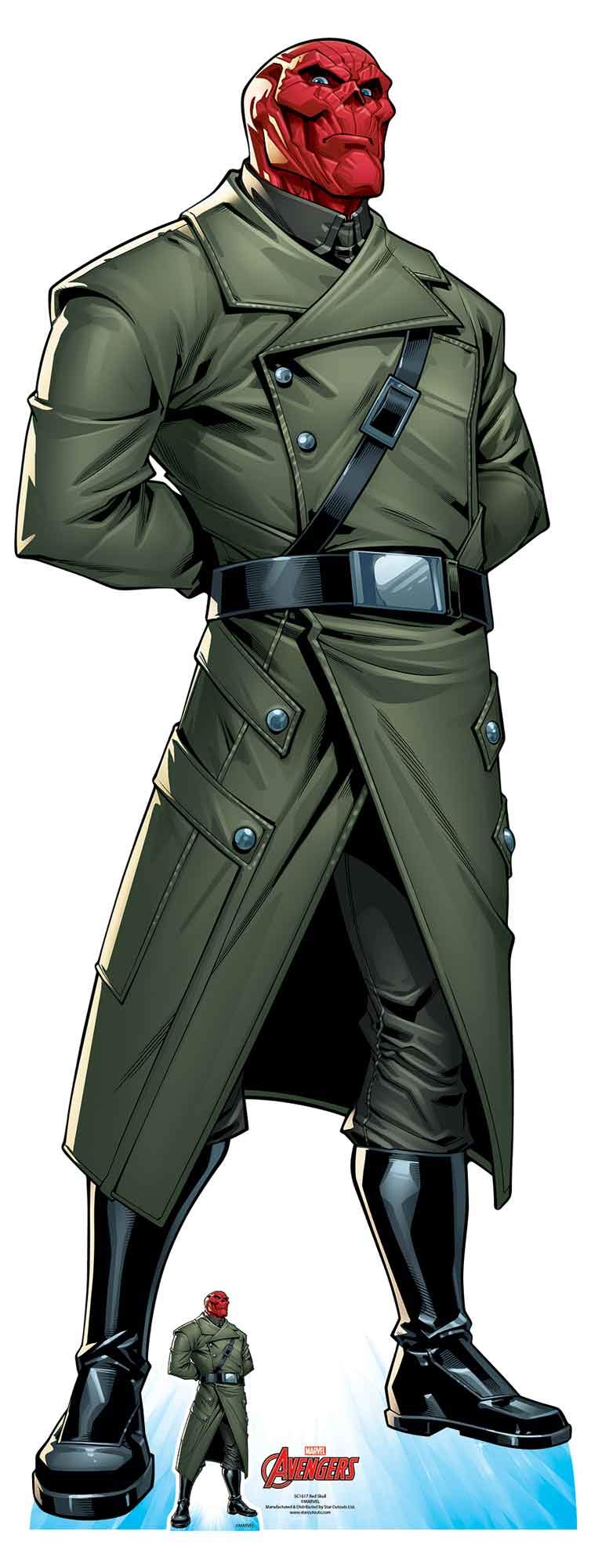 STAR CUTOUTS SC1617 Ltd Red Skull Villain Lifesize Cardboard Cutout Perfect for Marvel Fans, Parties and Events Height 188cm Width 71cm