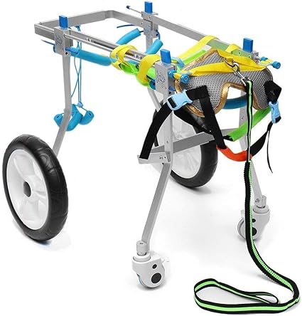 Amazon Com Dog Wheelchair For Back Legs Aluminium Pet Wheelchair Cart For Handicapped Cat Dog Hind Leg Walk 4 Wheels Adjustable Portable To Carry Storage 73x32x61cm Dog Carts With Wheels Pet Supplies