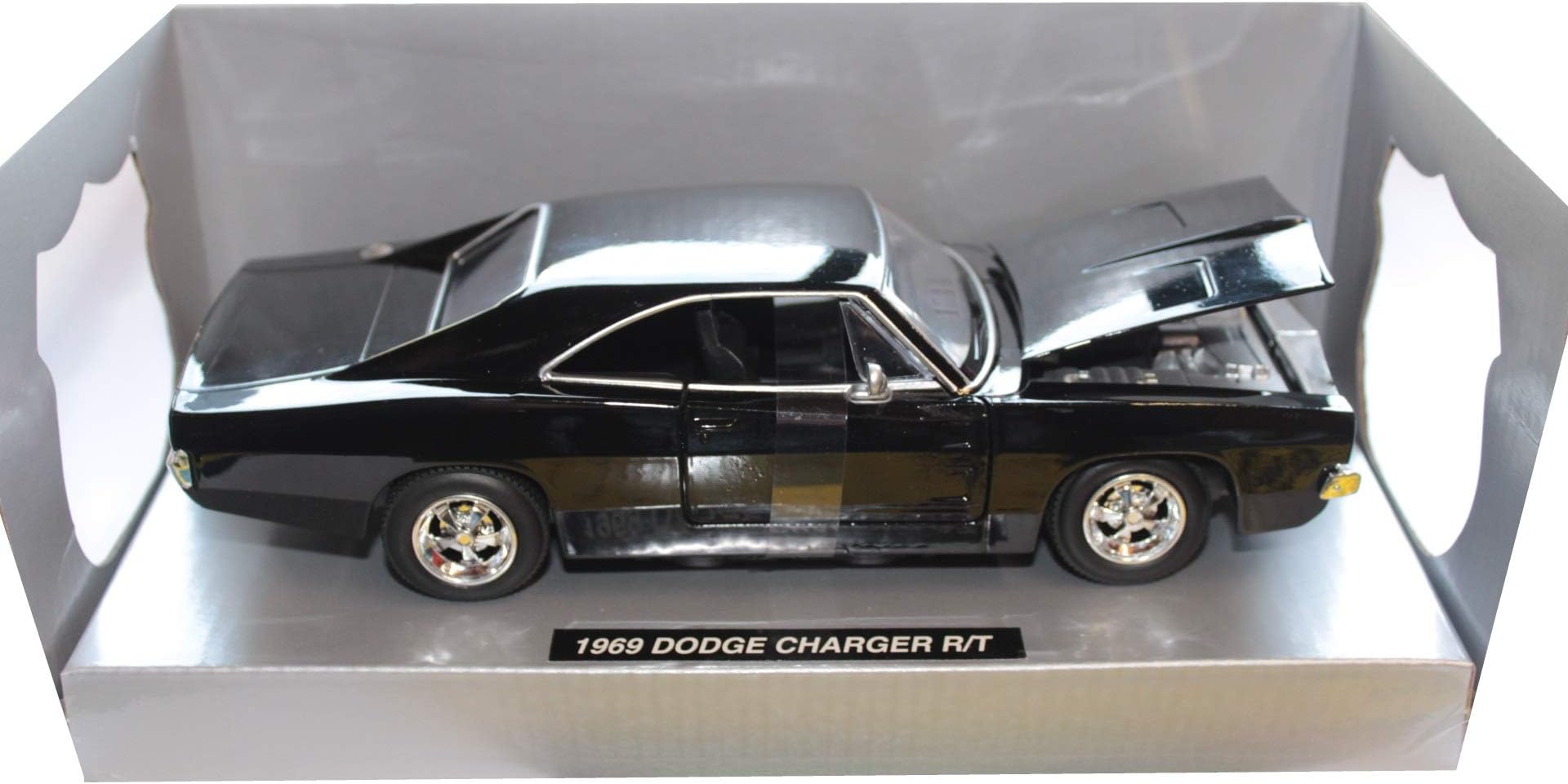 Muscle Car Collection NewRay 1:25 W/B, 1969 Dodge Charger R/T, Black Diecast Vehicle
