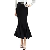 ebossy Women's Bodycon Stretchy High Waist Party OL Fishtail Mermaid Long Skirt