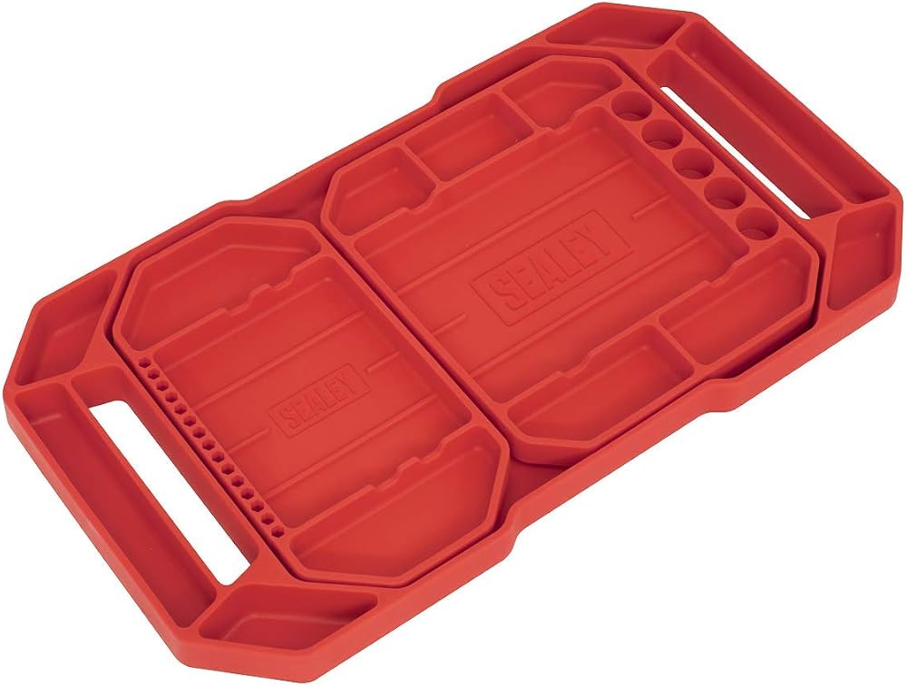 Sealey APNST4 Flexible Tool Tray Non-Slip 3pk Anti-Static Rubber Garage Workshop
