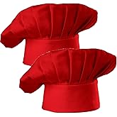 Hyzrz Chef Hat Set of 2 Pack Adult Adjustable Elastic Baker Kitchen Cooking Chef Cap