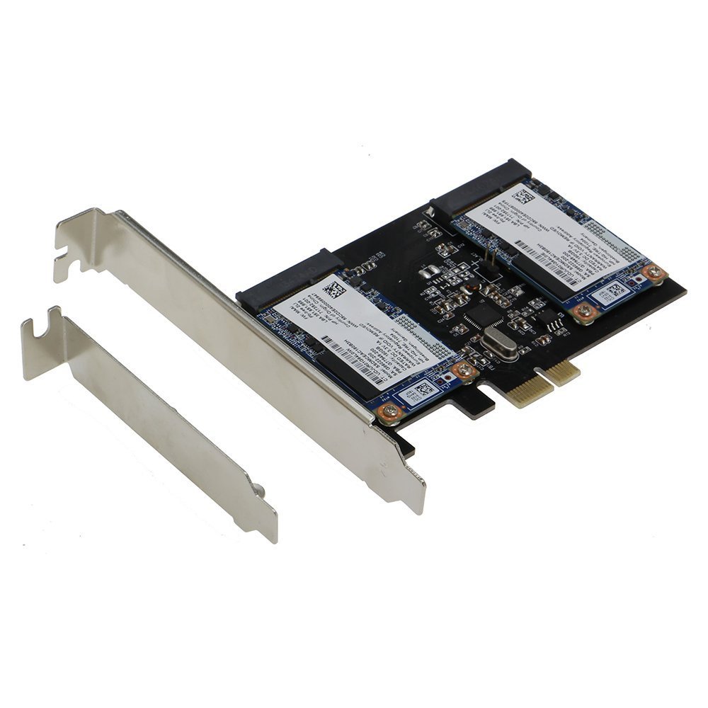 SEDNA - PCI Express Dual mSATA III (6G) SSD Adapter with low profile bracket (SSD not included)