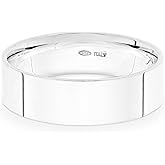 Miabella 925 Sterling Silver Flat Comfort Fit Band Ring for Women and Men 2mm, 4mm, 6mm Made in Italy