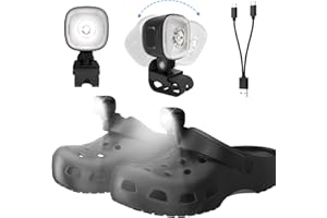 AUKSKY 2 Original Headlights for Crocs,Adjustable Croc Light for Shoes,Flashlights Accesories for Crocs Kids Adults Sandals,Clip on Clog,Headlamps Shoes Decorations for Crocs