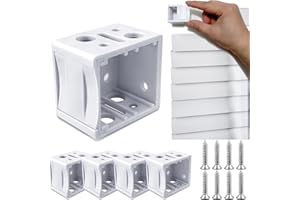 LOFRCIN Mini Blind Brackets, 1 Inch Window Blind Brackets for Headrail Holder, Mini Blinds Box Mounting Bracket (4 pcs)