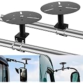 2 Pack Strobe Light Mounting Bracket Bolt-on for Trucks Trailer Warning | Bolt-on Trucks Mirror Bracket For Mounted Warning Lights, Beacon Lights Hold For Trailer With Hardware, Magnetic Strobe Light