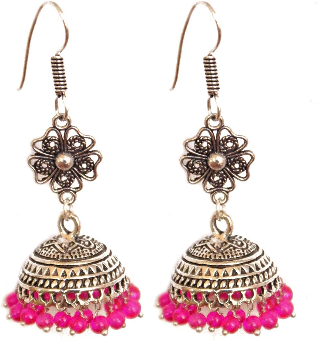pearl hanging jhumkas