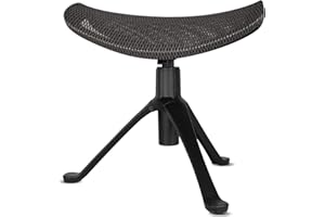 Lilithye Footrest for Desk Adjustable Height 2-in-1 Function Rotatable Ergonomic Under Desk Footrest Ottoman Stool Rolling Leg Rest for Home Office (Gray)