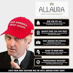 ALLAURA Blonde Donald Wig + Red MAGA Cap + Ear