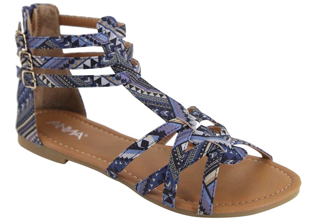 ANNA Mavis-8 Women Buckle Zip Gladiator Sandal