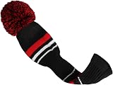 Scott Edward Knitted Golf Club Head Covers 3Pcs Driver Fairway Hybrid Red view 5