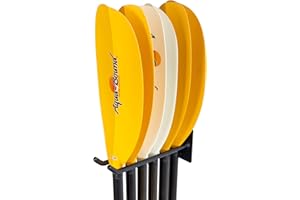 STOREYOURBOARD Paddle Storage Wall Rack, Kayak, SUP, Canoe Paddles, Indoor Organizer, Solid Steel Hanging Hooks (Compact)
