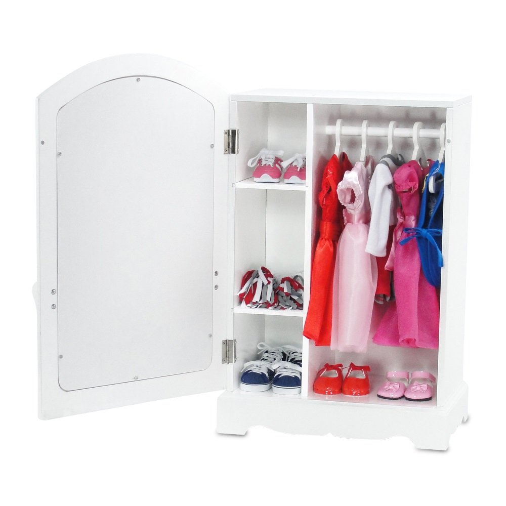18 Inch Doll Furniture Doll Clothes Dresses Armoire Storage Closet