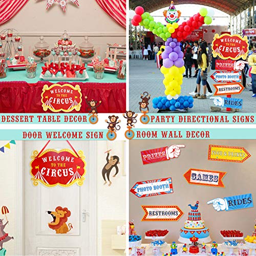 Circus Carnival Birthday Party Directional Signs Large Size