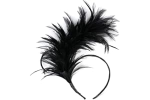 BABEYOND Fascinator Hats for Women Feather Headband Kentucky Headpiece Gatsby Derby Hat for Cocktail Wedding Tea Party