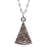 EnCharmed Sterling Silver Pepperoni Pizza Slice 3D Charm Necklace, 18"
