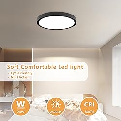 OFFIY 6PK 12 Inch LED Flush Mount Super Slim
